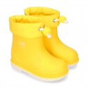 Little NAUTICAL Rain boots with adjustable neck for little kids.