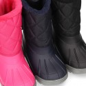 New Little rain boots APRESKI NYLON style with wool knit lining.