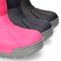 New Little rain boots APRESKI NYLON style with wool knit lining.