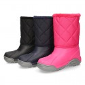 New Little rain boots APRESKI NYLON style with wool knit lining.