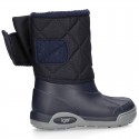 New Little rain boots APRESKI NYLON style with wool knit lining.