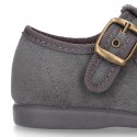 New Autmn winter canvas little T-Strap shoes.