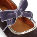 New stylized little Mary Jane shoes angel style with GOLDEN design in velvet.