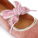 New stylized little Mary Jane shoes angel style with GOLDEN design in velvet.