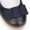 New little OKAA Mary Jane shoes with shoemaker ribbon in DARK NAVY NAPPA leather.
