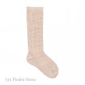 WARM COTTON CROCHET KNEE-HIGH SOCKS BY CONDOR.