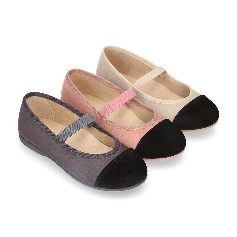 Autumn winter canvas little Mary Jane shoes with elastic