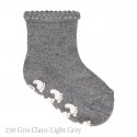 BABY NON-SLIP TERRY COTTON SOCKS WITH PATTERNED CUFF BY CONDOR.