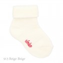 BABY NON-SLIP TERRY COTTON SOCKS WITH PATTERNED CUFF BY CONDOR.