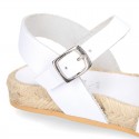 New Sandals espadrille style with parallels straps.