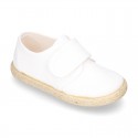 Cotton canvas kids sneaker espadrille shoes laceless.