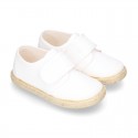 Cotton canvas kids sneaker espadrille shoes laceless.