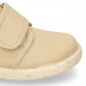 Cotton canvas kids sneaker espadrille shoes laceless.