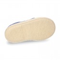 JEANS cotton canvas Laces up shoes espadrilles style.