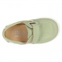 Cotton Canvas Boat shoes laceless for kids.