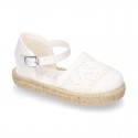 New Little Canvas espadrille shoes with LACES design.