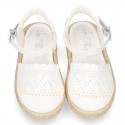 New Little Canvas espadrille shoes with LACES design.