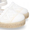 New Little Canvas espadrille shoes with LACES design.