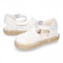 New Little Canvas espadrille shoes with LACES design.