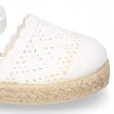 New Little Canvas espadrille shoes with LACES design.