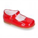 Halter little Mary Jane shoes in RED patent leather.