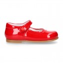 Halter little Mary Jane shoes in RED patent leather.