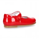 Halter little Mary Jane shoes in RED patent leather.