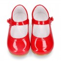 Halter little Mary Jane shoes in RED patent leather.