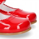 Halter little Mary Jane shoes in RED patent leather.