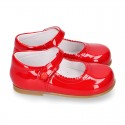 Halter little Mary Jane shoes in RED patent leather.