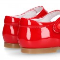 Halter little Mary Jane shoes in RED patent leather.