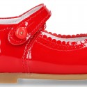 Halter little Mary Jane shoes in RED patent leather.