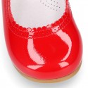 Halter little Mary Jane shoes in RED patent leather.