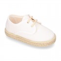 Kids Cotton canvas LACES UP shoes Espadrille style design.