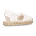 MAHON design Canvas Girl Valenciana style espadrille shoes.