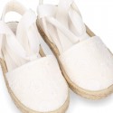 MAHON design Canvas Girl Valenciana style espadrille shoes.