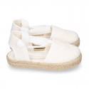 MAHON design Canvas Girl Valenciana style espadrille shoes.