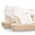 MAHON design Canvas Girl Valenciana style espadrille shoes.