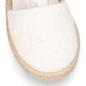 MAHON design Canvas Girl Valenciana style espadrille shoes.