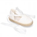 MAHON design Canvas Girl Valenciana style espadrille shoes.