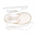 MAHON design Canvas Girl Valenciana style espadrille shoes.