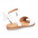 Patent Leather Sandal shoes with back big BOW design for toddler girls.