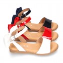 Patent Leather Sandal shoes with back big BOW design for toddler girls.