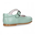 Girl Halter little Mary Jane shoes with buckle fastening in seasonal nappa leather.