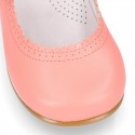 Girl Halter little Mary Jane shoes with buckle fastening in seasonal nappa leather.