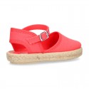 Girl Cotton canvas Espadrille shoes with buckle fastening.