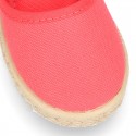 Girl Cotton canvas Espadrille shoes with buckle fastening.