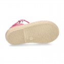 Girl Cotton canvas Espadrille shoes with buckle fastening.