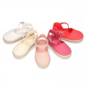 Girl Cotton canvas Espadrille shoes with buckle fastening.