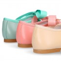 Girls soft nappa leather little Mary Jane shoes angel style in seasonal colors.